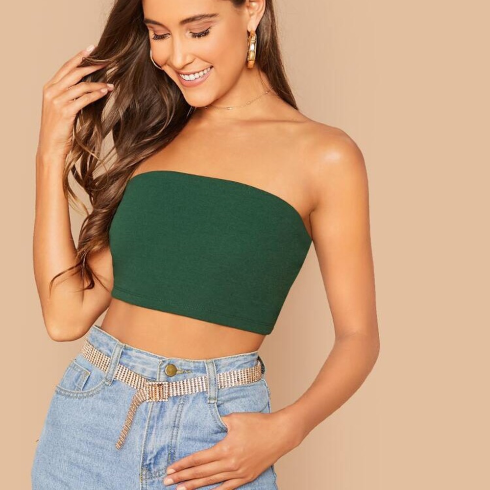 Green tube top | Shein